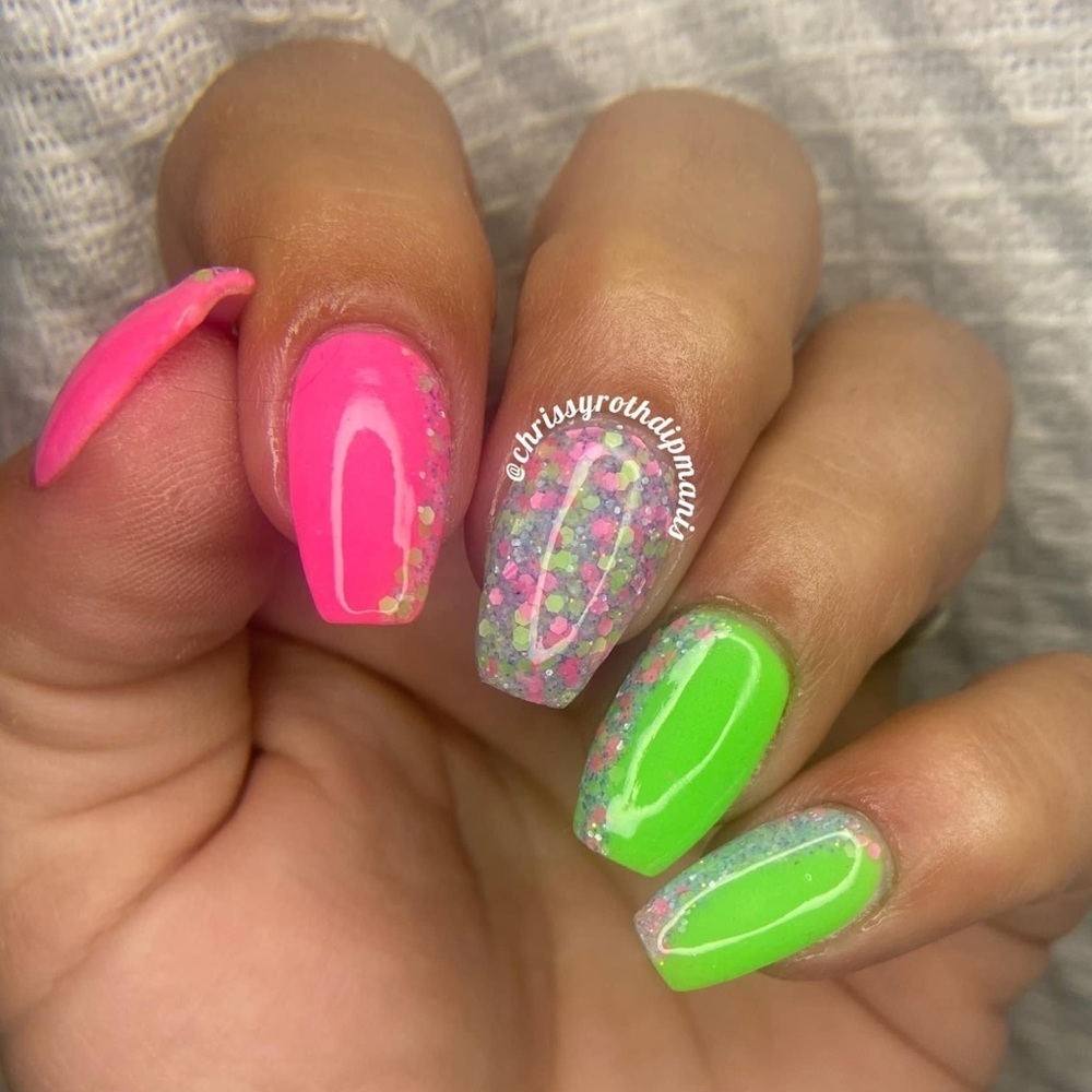 Sparkle & Co. Neon Green Pick Your Poison Nail Dip Acrylic Powder Nwt